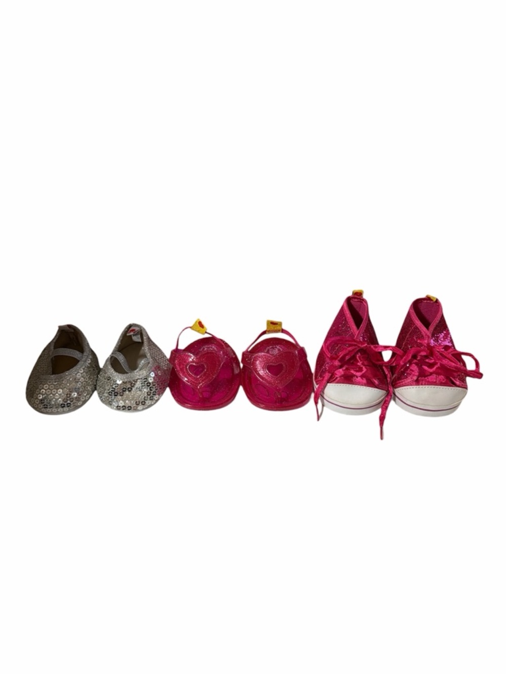 Build A Bear Workshop Shoes Bundle Pink Sandals Sequin Sneakers Sequin Flats BAB